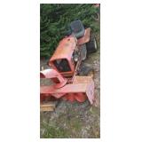 International riding mower with snow blower (for
