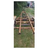 Double axle boat trailer with tilt (needs work )