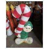 32" Elf with Candy Cane Blowmold