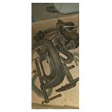 Chain hooks, and c clamps