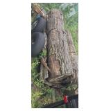 Double axle trailer with logs needs work no title