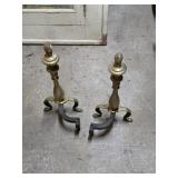 Brass andirons