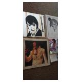 Elvis novelty, mirror t v guide, sketch postcard