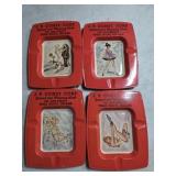 4 Pin up Ashtrays