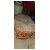 Picnic basket with picnic supplies