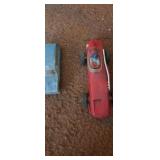 Old slot car and station wagon toy