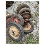 Various small lawn cart/tractor tires