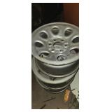3 matching 6 lug rims
