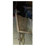 Small wooden wheelbarrow  decrotive