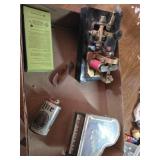 Telegraph  Radio,  Piano music box, pocket knife