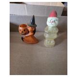 Rosbro Witch and Plastic Santa candy Container