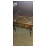 Hekman mcm side table has some damage