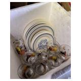 8 Halloween drinking glasses and 8 Oxford