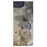 Metal barbell weight assortment,  champion,