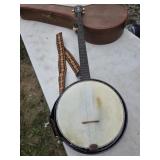 Harmony 5 string banjo with case