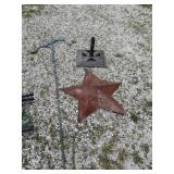 Decorative outside house star, umbrella stand,