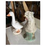 15 inch concrete duck and 17 inch concrete