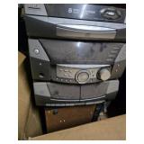 RCA and GE Stereos with Speaker Assortment