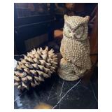 Owl sculpture made of shells 11ï¿½ tall and large