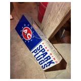 firing, spark plugs, hanging light up clock sign