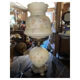 Hurricane Lamp Frosted Beige / Ivory Pink, Peach
