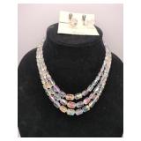 Laguna Aurora Borealis Crystal necklace with