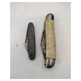 2 vintage pocket knives  rough shape