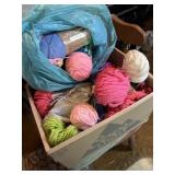 Bag full in box full of yarn