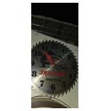 Skilsaw blade style shop clock