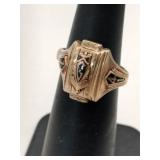 10K 1941 class ring bent marked 10K.    .160oz