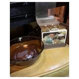 Anchor Hocking Fire King amber brown glass