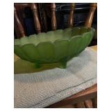 Indiana Glass company oval-shaped, footed