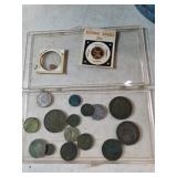 Foreign coins and mini penny