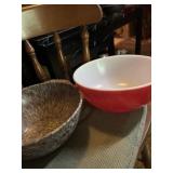 Pyrex primary colors mixing bowl in red Model 404
