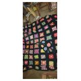Crochet floral pattern blanket