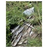 Scrap aluminum siding and scrap metal