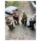 4 garden gnomes 14 inches