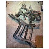 Cast-iron bench frame and other cast-iron pieces