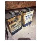 Two 1 gallon containers of Toxoleum creosote one