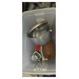 Kitchen slicer, rolling pin glass mixing cup.Dog