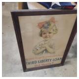 Liberty loan framed advertising picture 30 x 21'