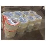 24 NEW rolls of clear packing tape (3 flats of 8)