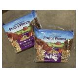 (2) new ImPECKables fruit & worms bird pecking