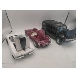 Diecast cars 1967 Corvette 1958 Ferrari and a