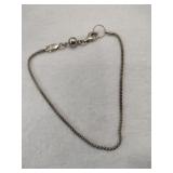 Silver anklet Marked 925.    095oz