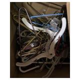 Clothes hangers packed full in 23x21x17' box