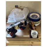 Take all toys, fisher price dog, cat clock, mug,
