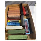 HO scale model train freight cars, including
