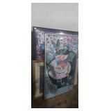 Large assortment of framed artwork and posters