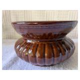 Brown spittoon by Robinson Ransbottom pottery
